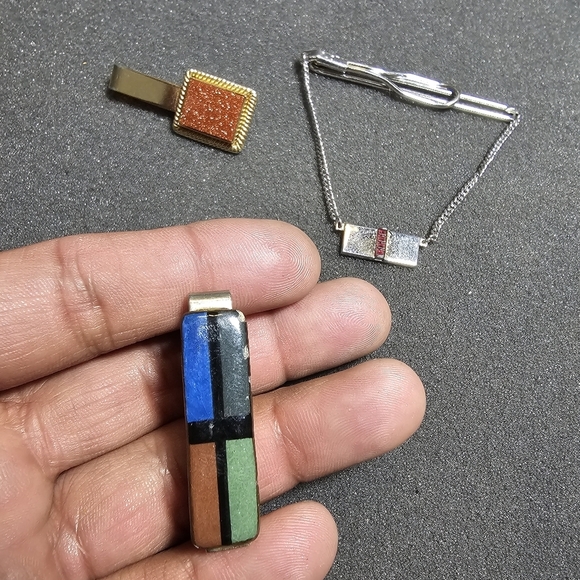 Tie Bar Lot Of 3 Pieces Various Designs And Makers See Pictures For Reference on - Picture 2 of 8